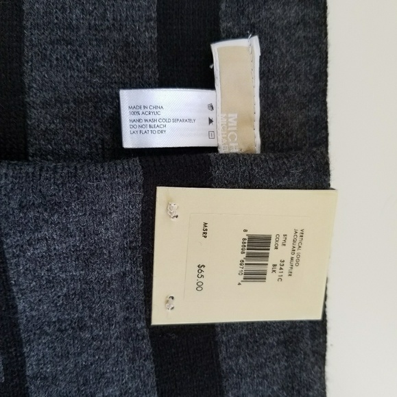 Michael Michael Kors Vertical Logo Jacquard Mufler - Picture 4 of 4